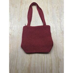 The Sak Red Bag Shoulder Medium Cherry Christmas Hobo Knit Classic Pockets Lined